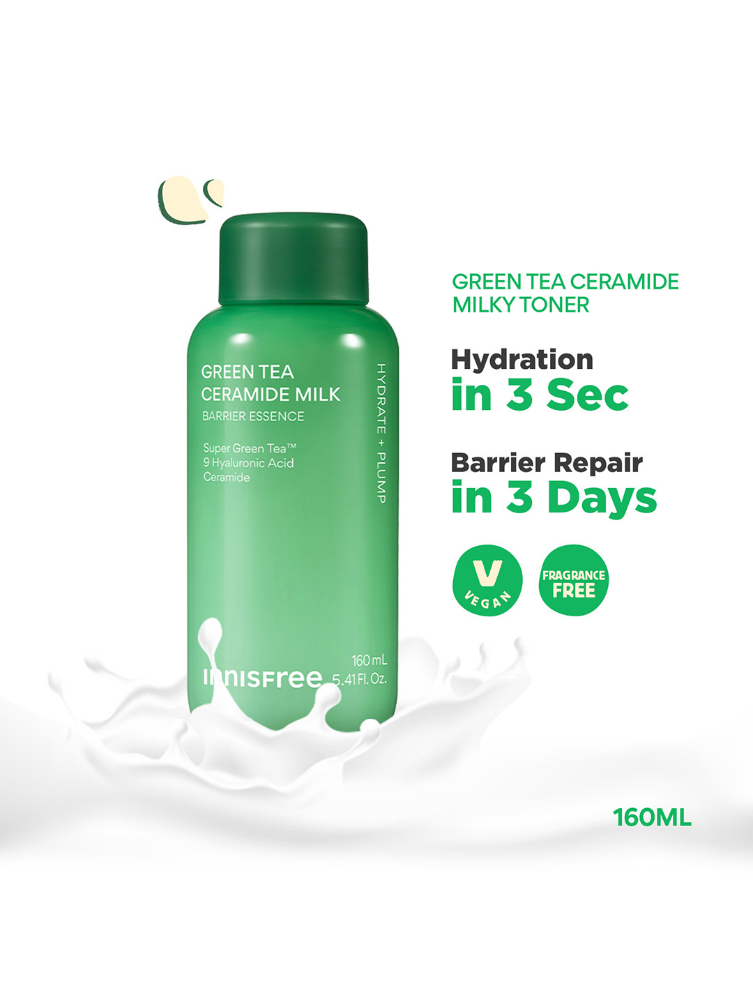 Innisfree Green Tea Ceramide Milk - 160ml