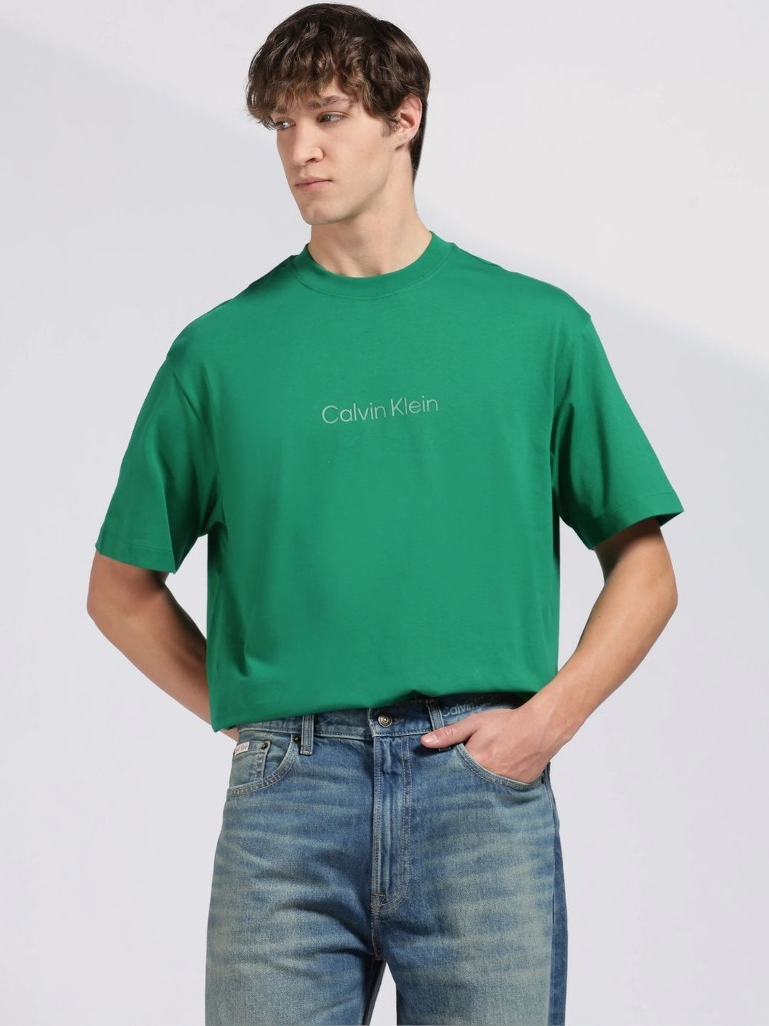 Calvin Klein Jeans Men Brand Logo Printed T-shirt
