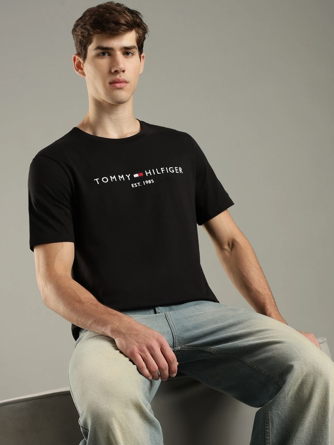 Tommy Hilfiger Men Brand Logo Printed T-shirt
