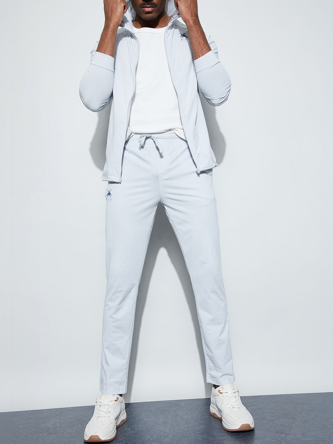 Kappa Men Regular Fit Brand Logo Dry Fit Training Track Pants