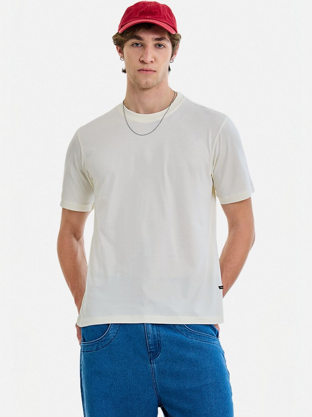 Snitch Cotton Round Neck Short Sleeves T-shirt