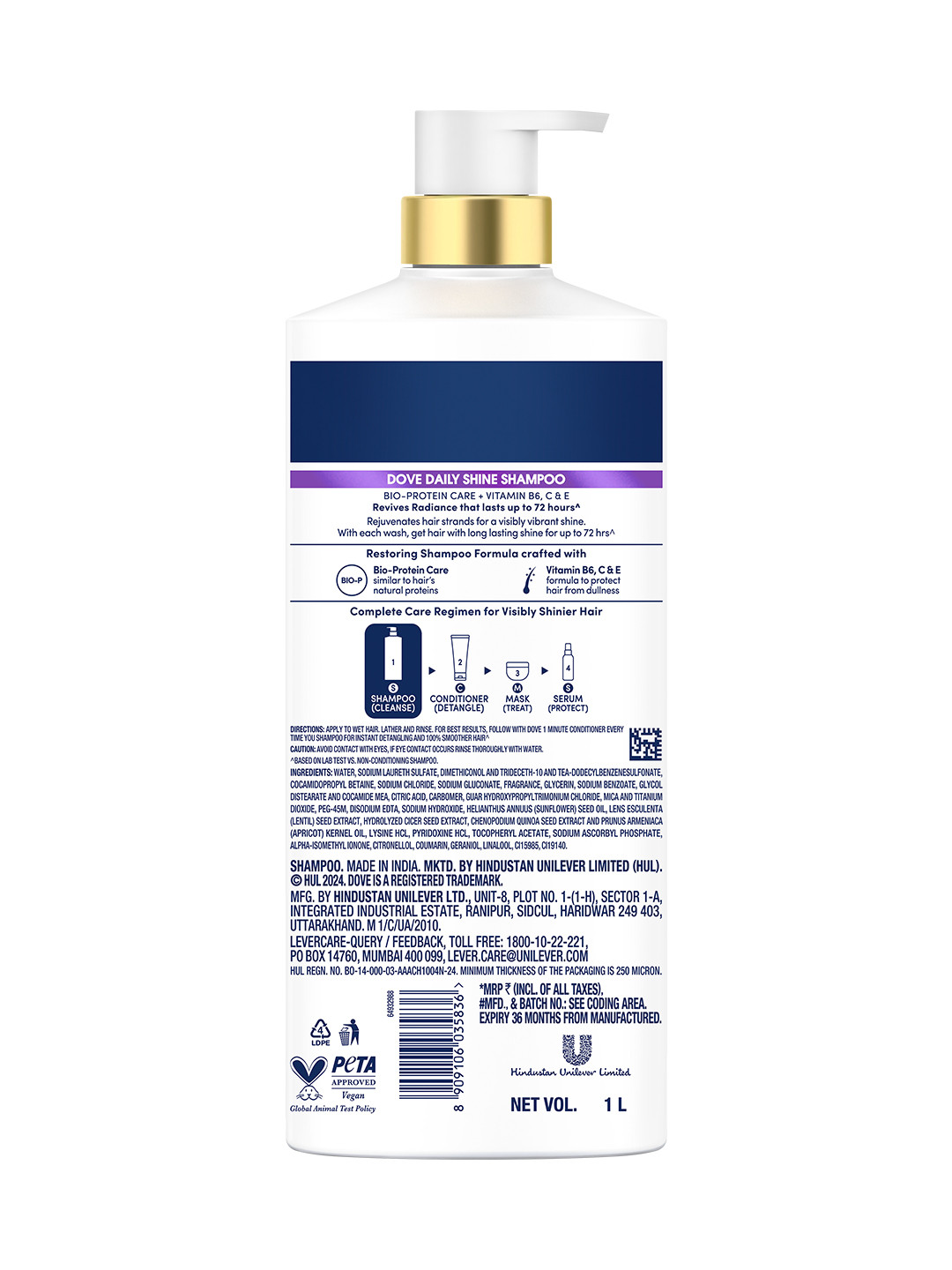 Buy Dove Daily Shine Shampoo for Dull Hair, 1L - Image 9