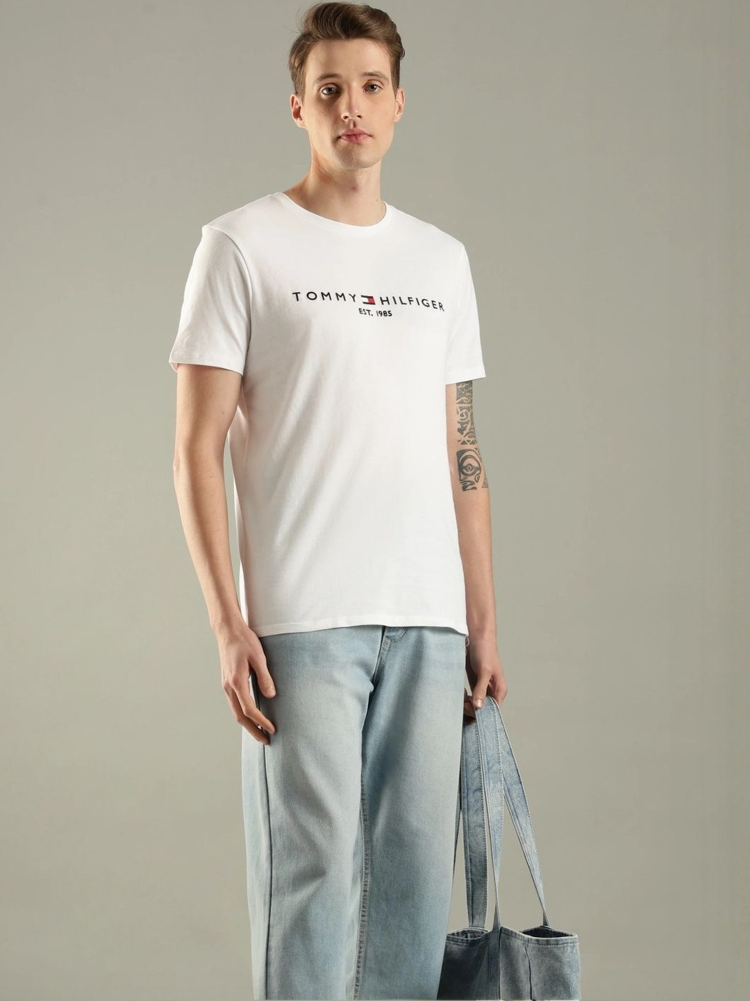 Tommy Hilfiger Men Brand Logo Printed T-shirt