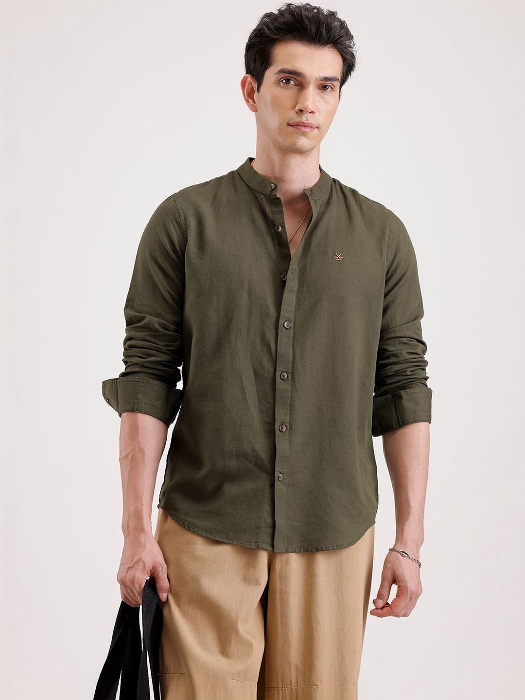 WROGN Men Slim Fit Casual Shirt