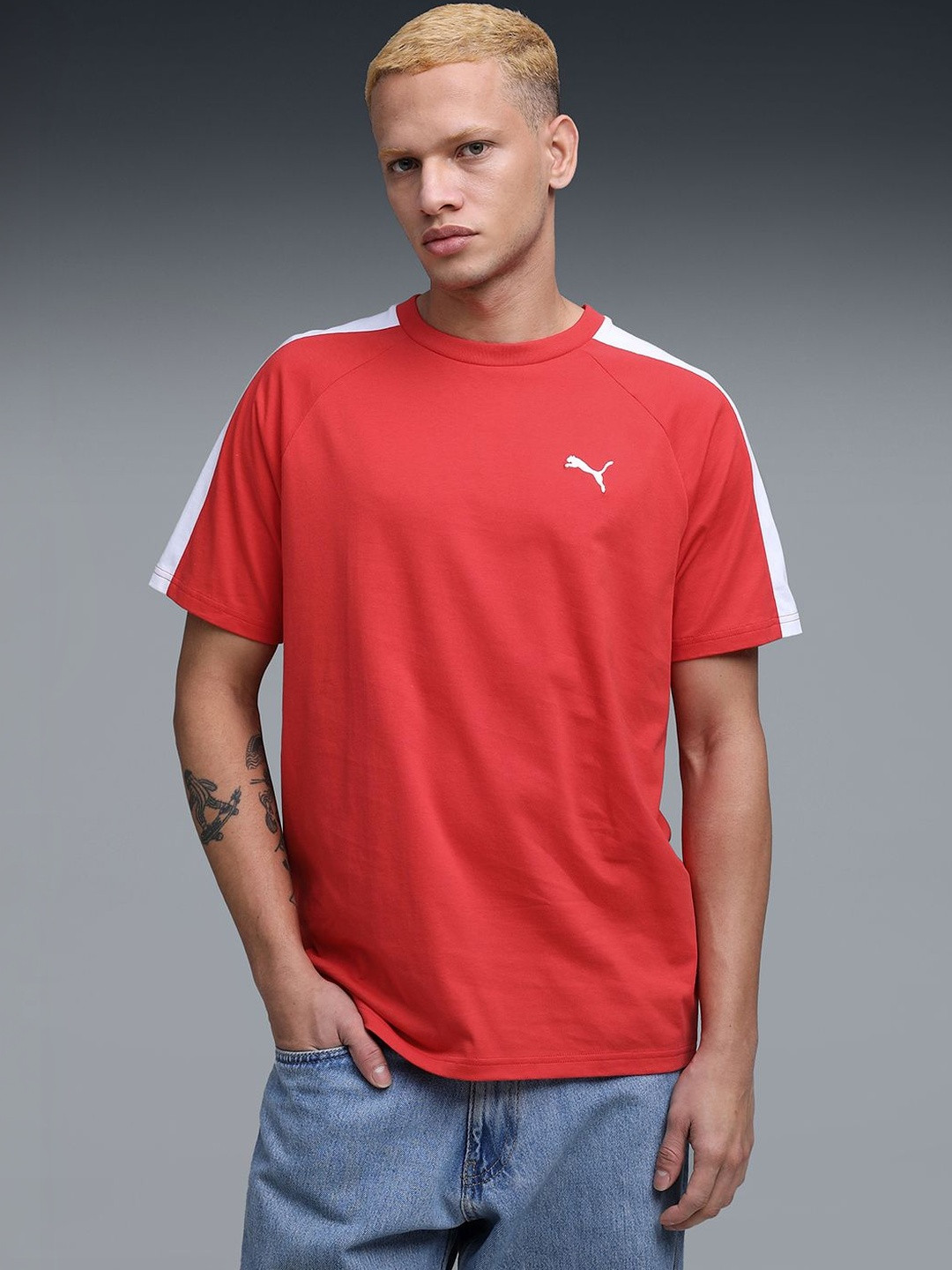 Puma T7 Men's Regular Fit Cotton T-shirt