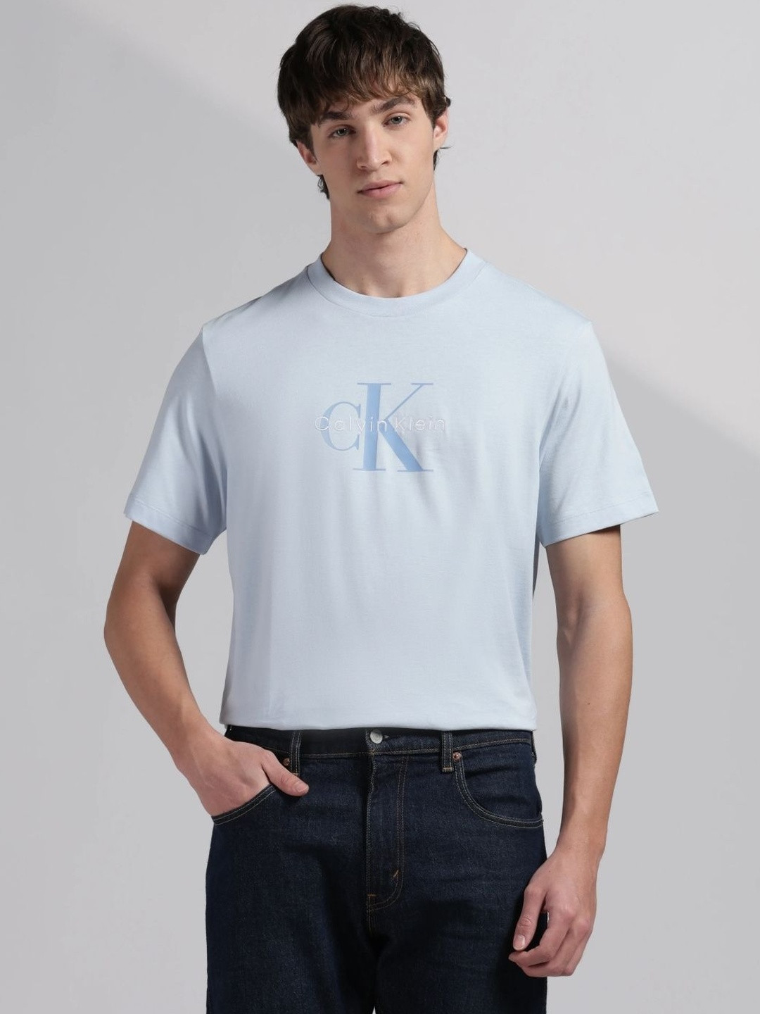 Calvin Klein Jeans Men Brand Logo Printed T-shirt