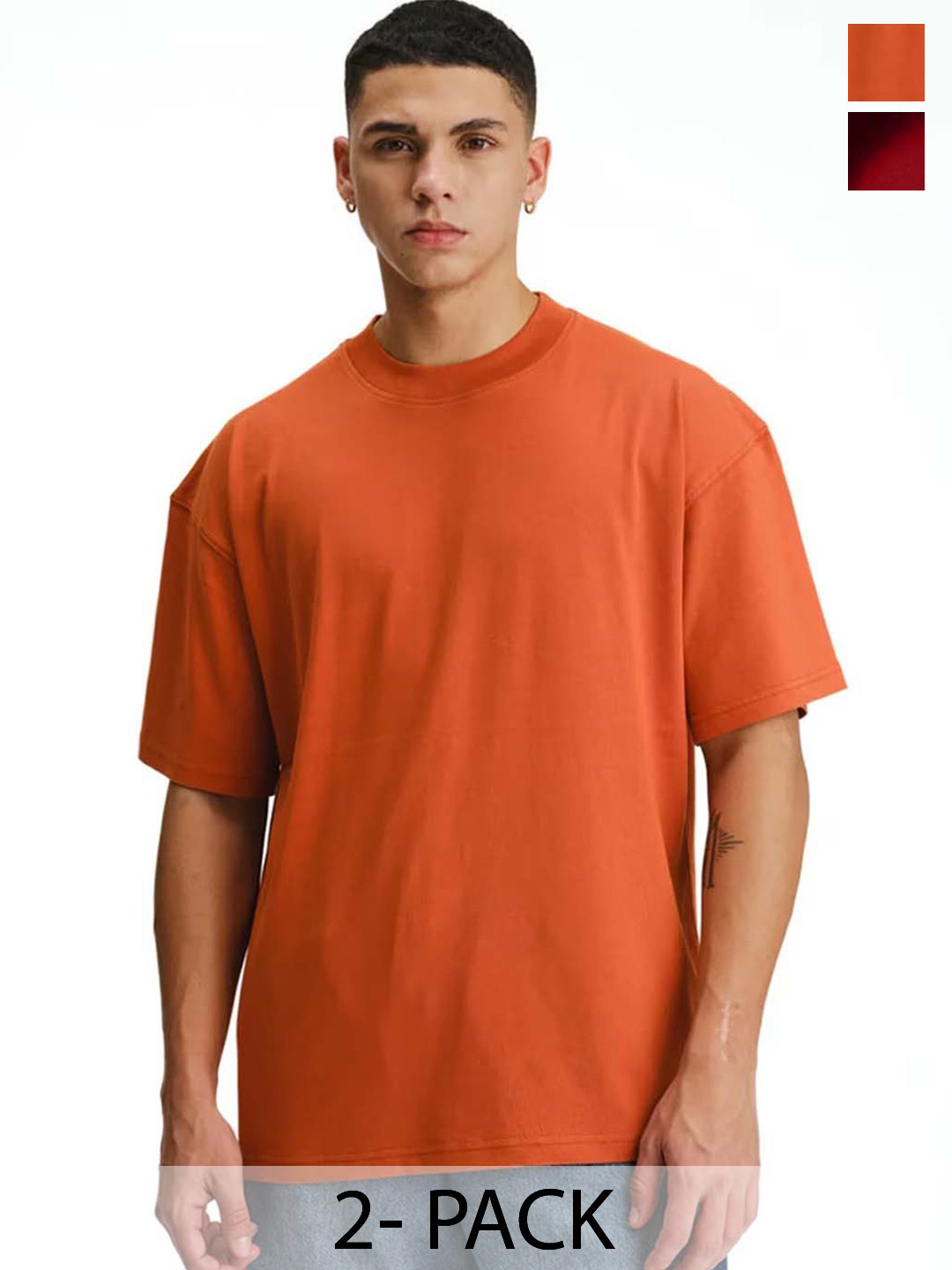 RuledBySun Men Oversized Pure Cotton T-shirt