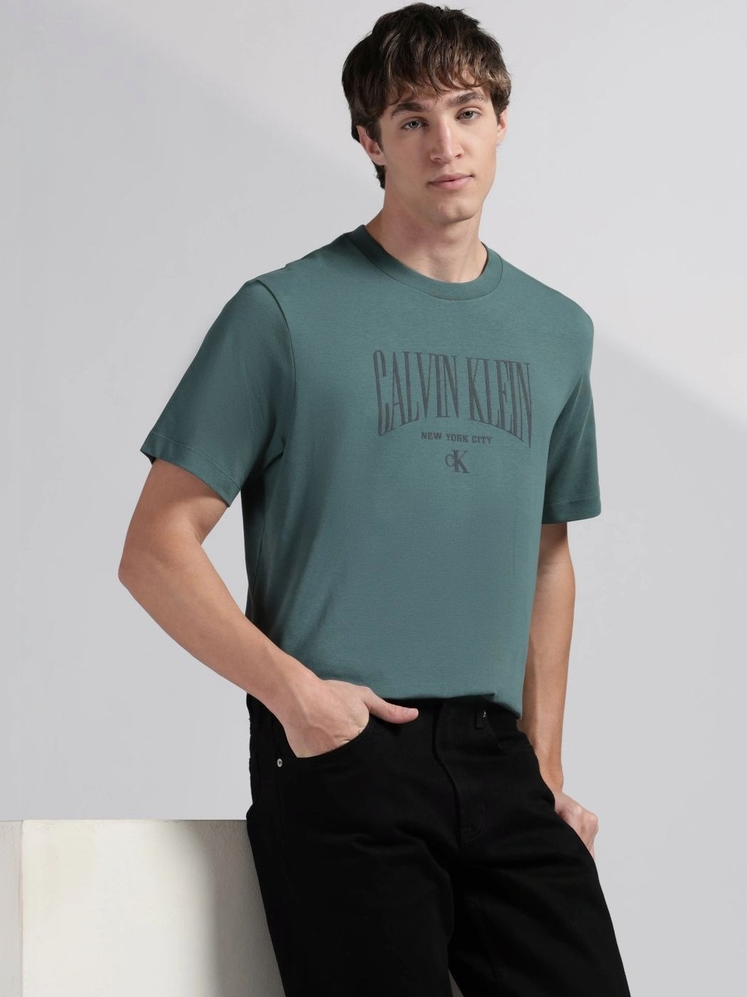 Calvin Klein Jeans Men Brand Logo Printed T-shirt