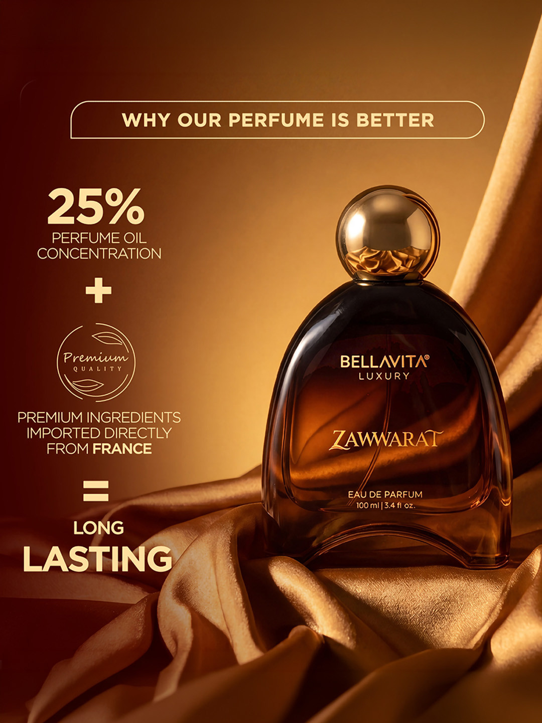 Bella Vita Organic Men Zawwarat Eau De Parfum 100ml - Image 2