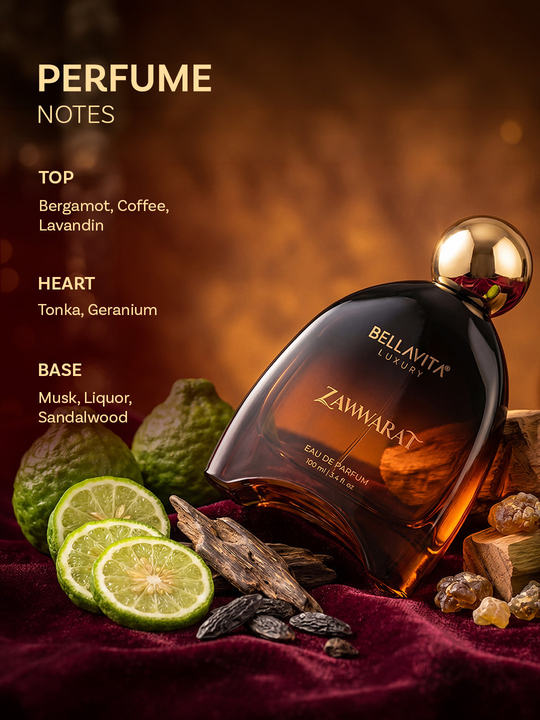 Bella Vita Organic Men Zawwarat Eau De Parfum 100ml - Image 3