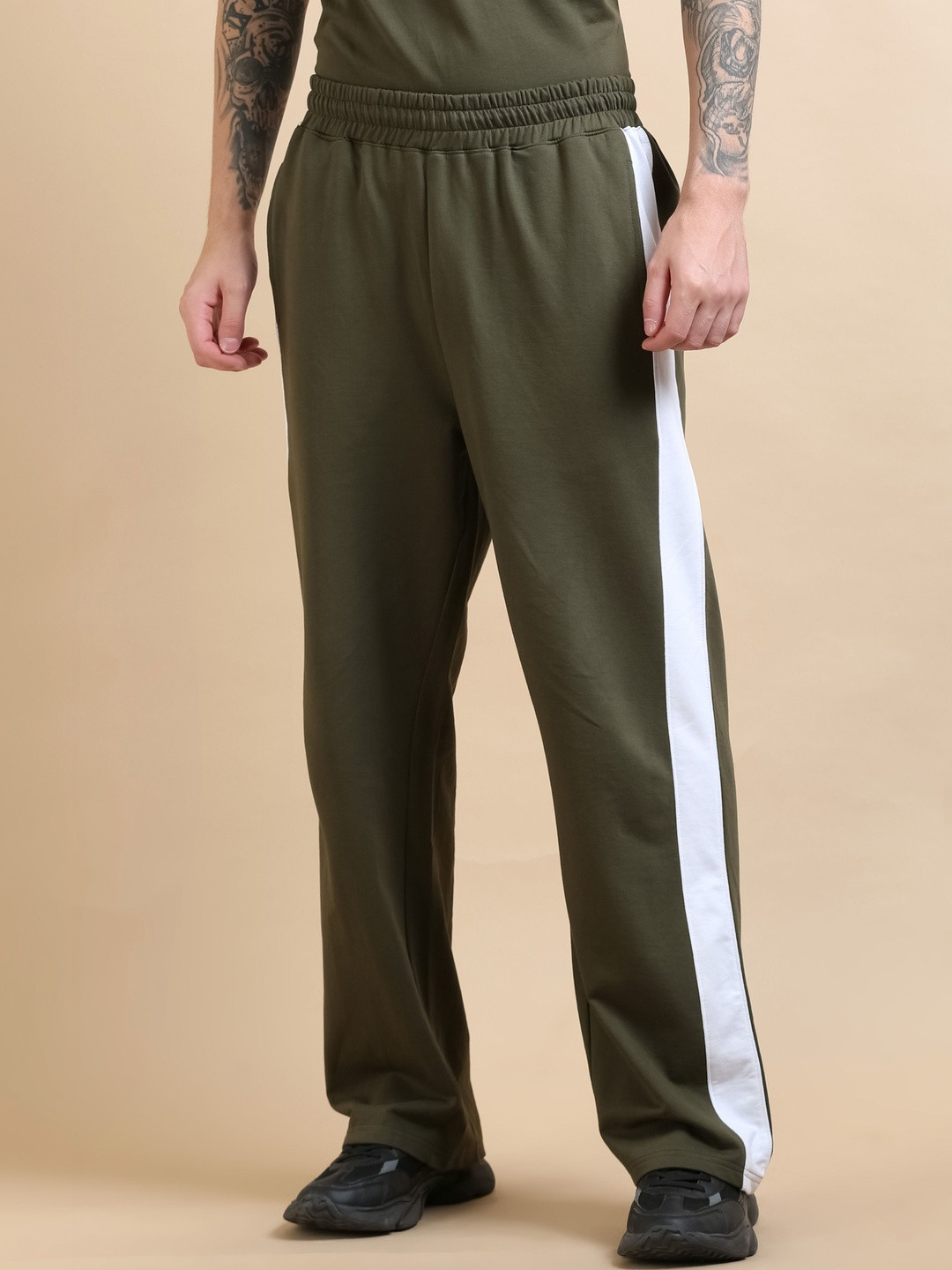 HRX by Hrithik Roshan Men Graphic Printed Cotton Relaxed Fit Track Pants