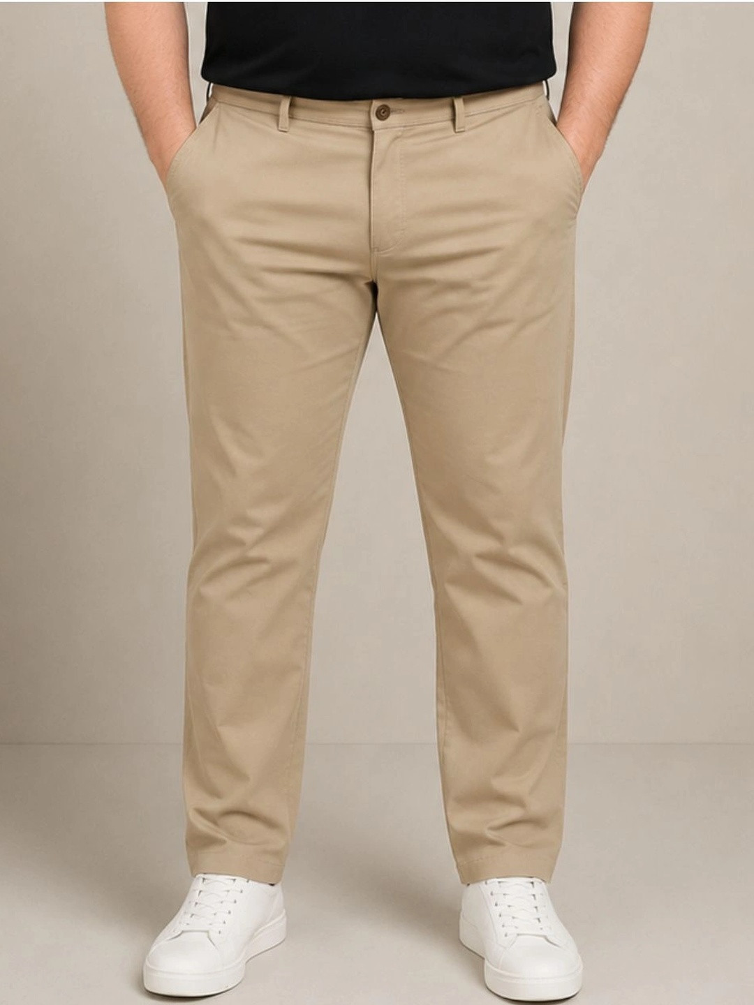 ZUSH Men Plus size Comfort Easy Wash Chinos Trousers