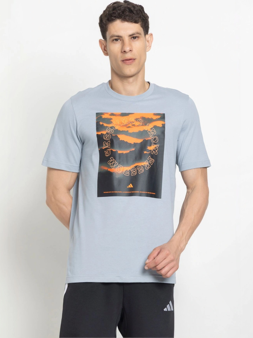 ADIDAS Men Printed T-shirt