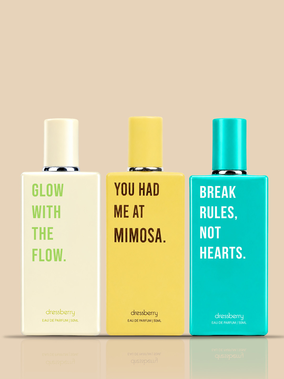 DressBerry Women Set Of 3 Long Lasting Eau De Parfum - 50ml Each