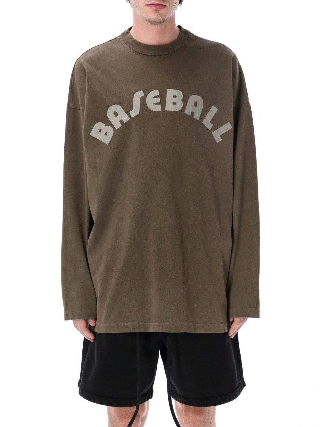 Fear Of God Dark Brown Crew Neck T-Shirt