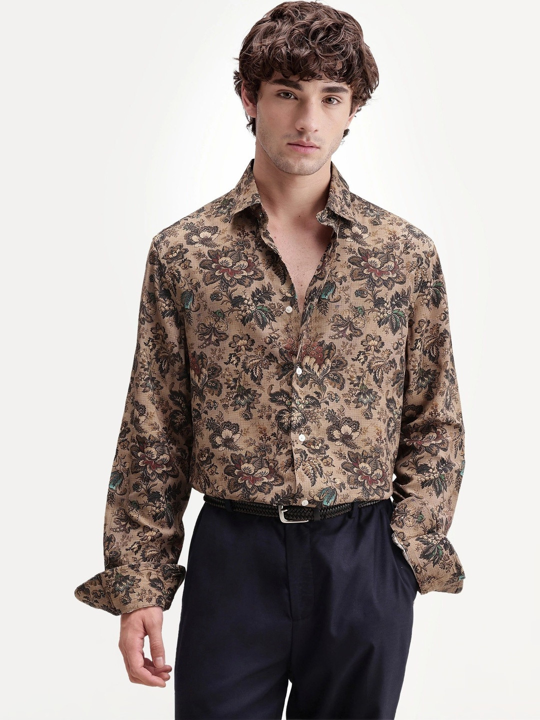 RARE RABBIT Men Floral Printed Casual Shirt