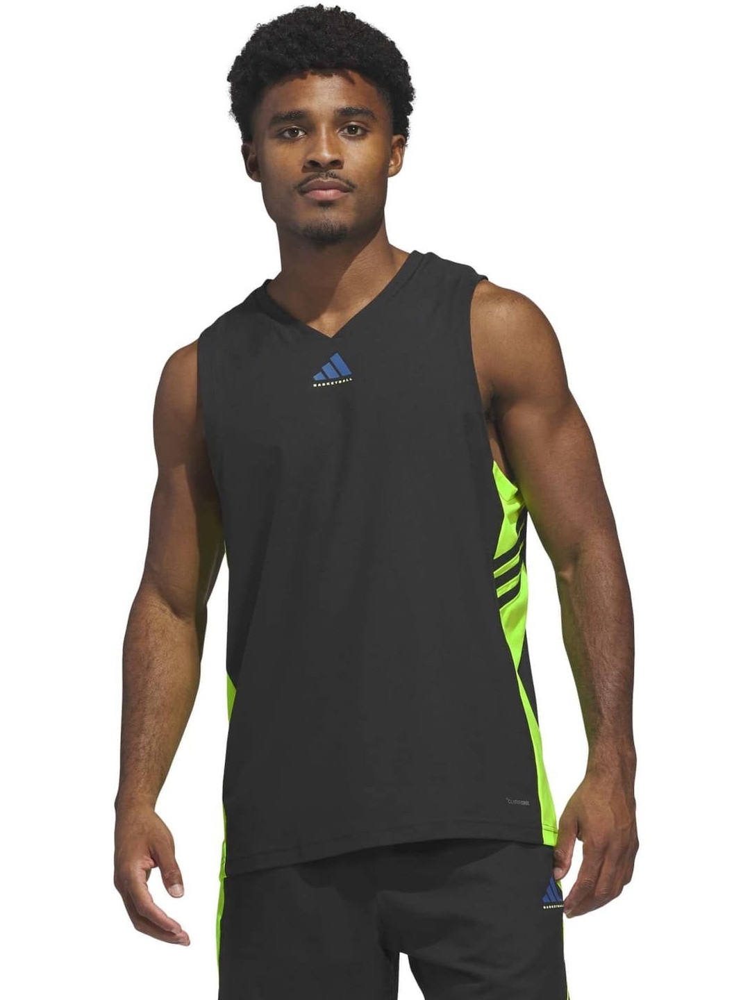 ADIDAS Brand Logo Printed V-Neck Tshirt