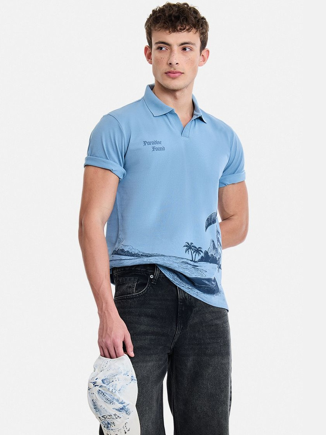 Snitch Sky Blue Graphic T-Shirt