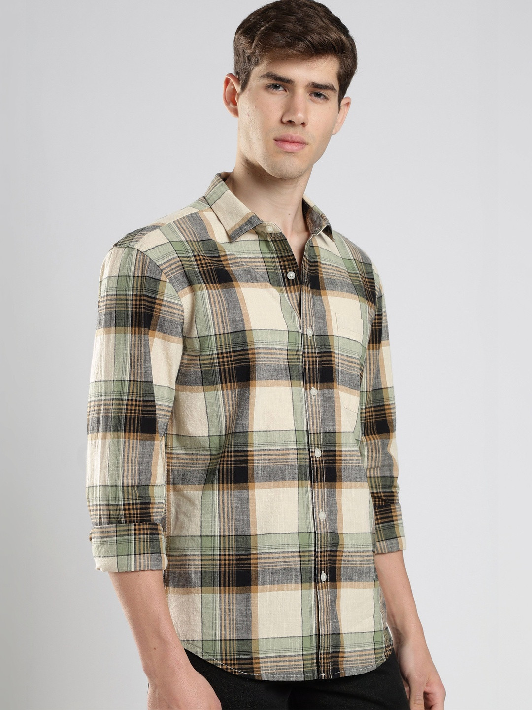 HERE&NOW Men Checked Casual Shirt - Image 3
