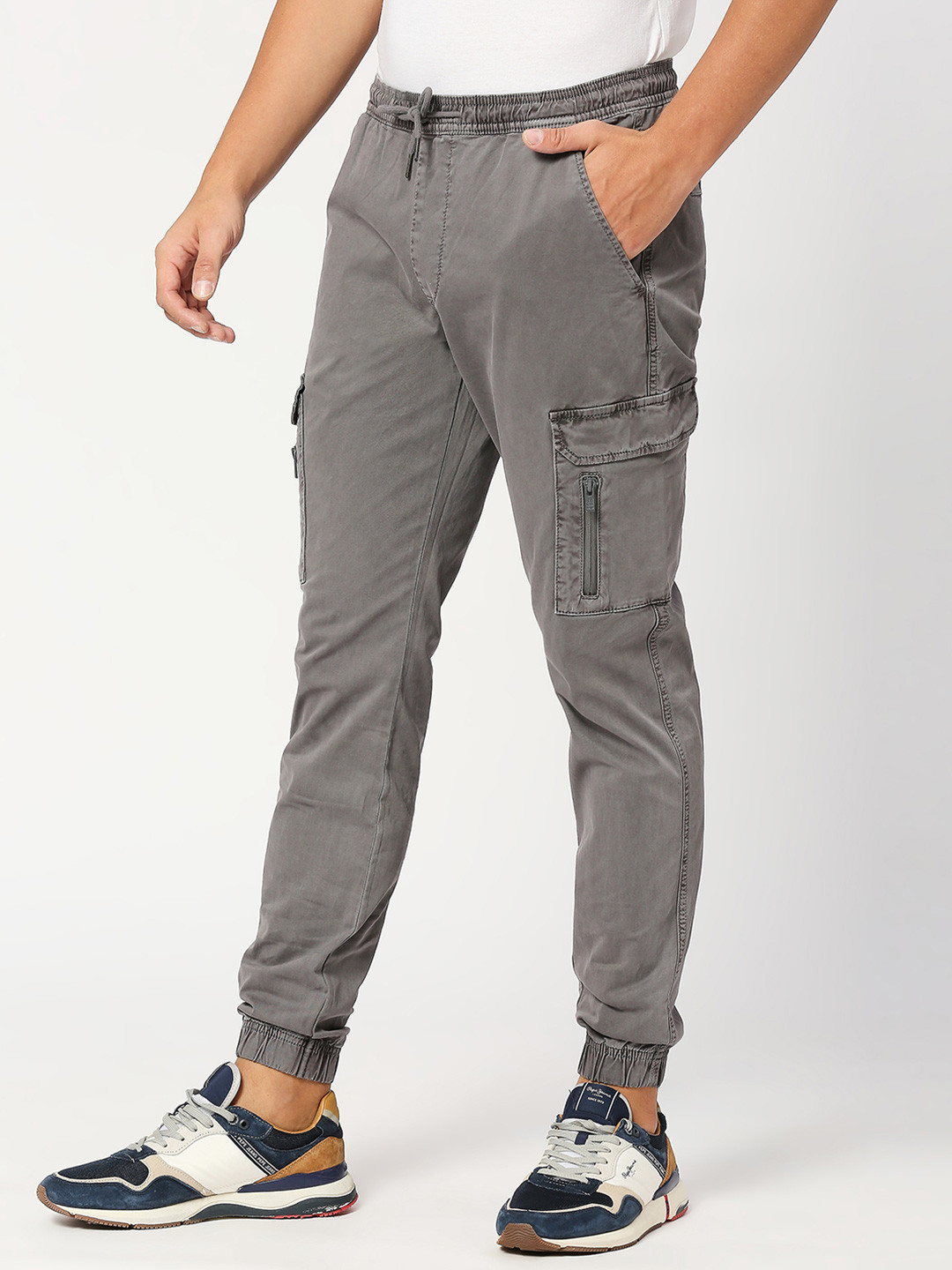 Pepe Jeans Men Mid-Rise Slim-Fit Joggers