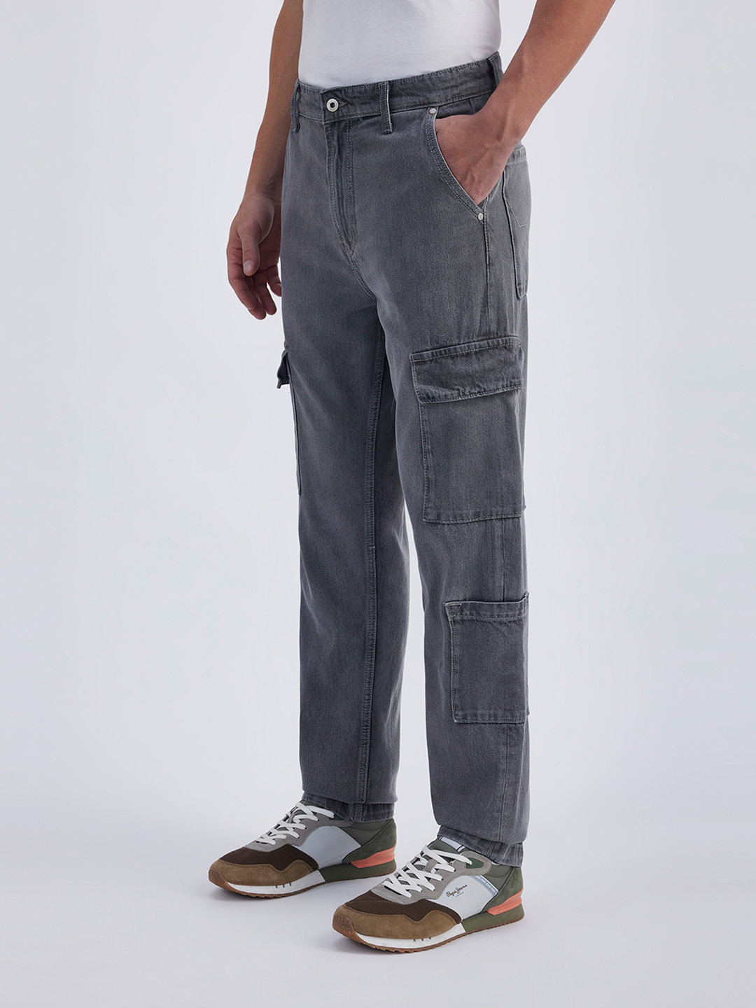 Pepe Jeans Men Straight Fit Cargos Trousers