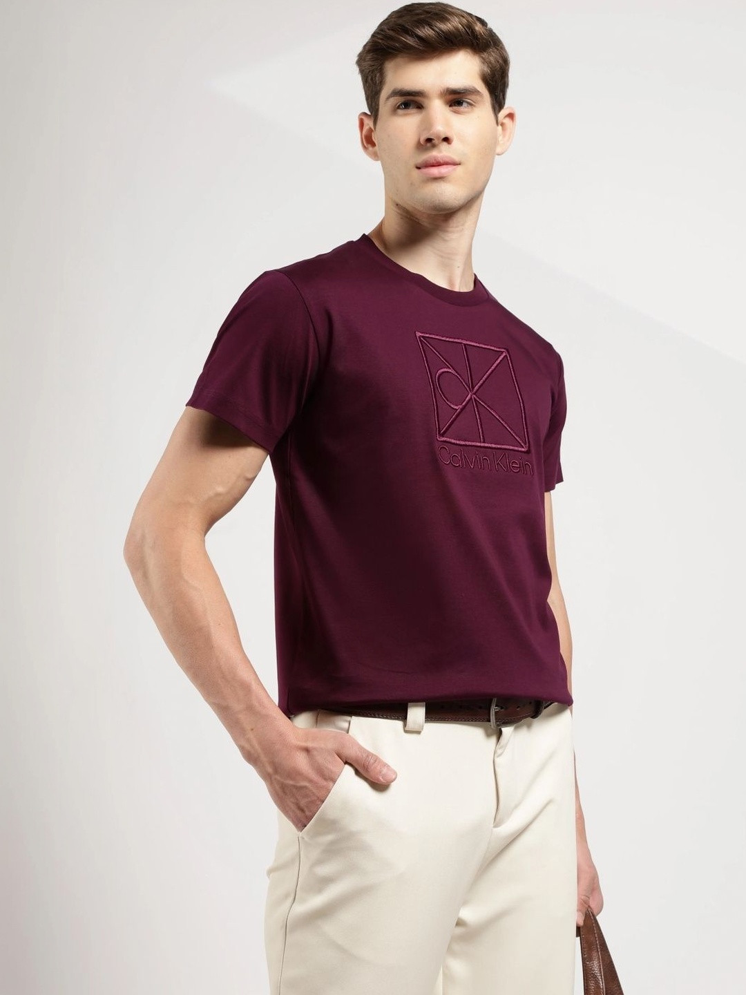 Calvin Klein Jeans Men Brand Logo Printed T-shirt