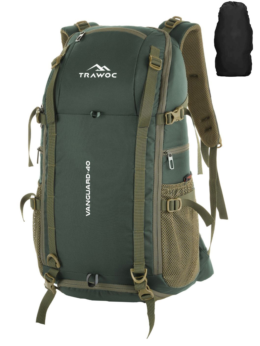 TRAWOC VANGUARD Solid 40L Travel Backpack with Shoe Compartment & - Image 1