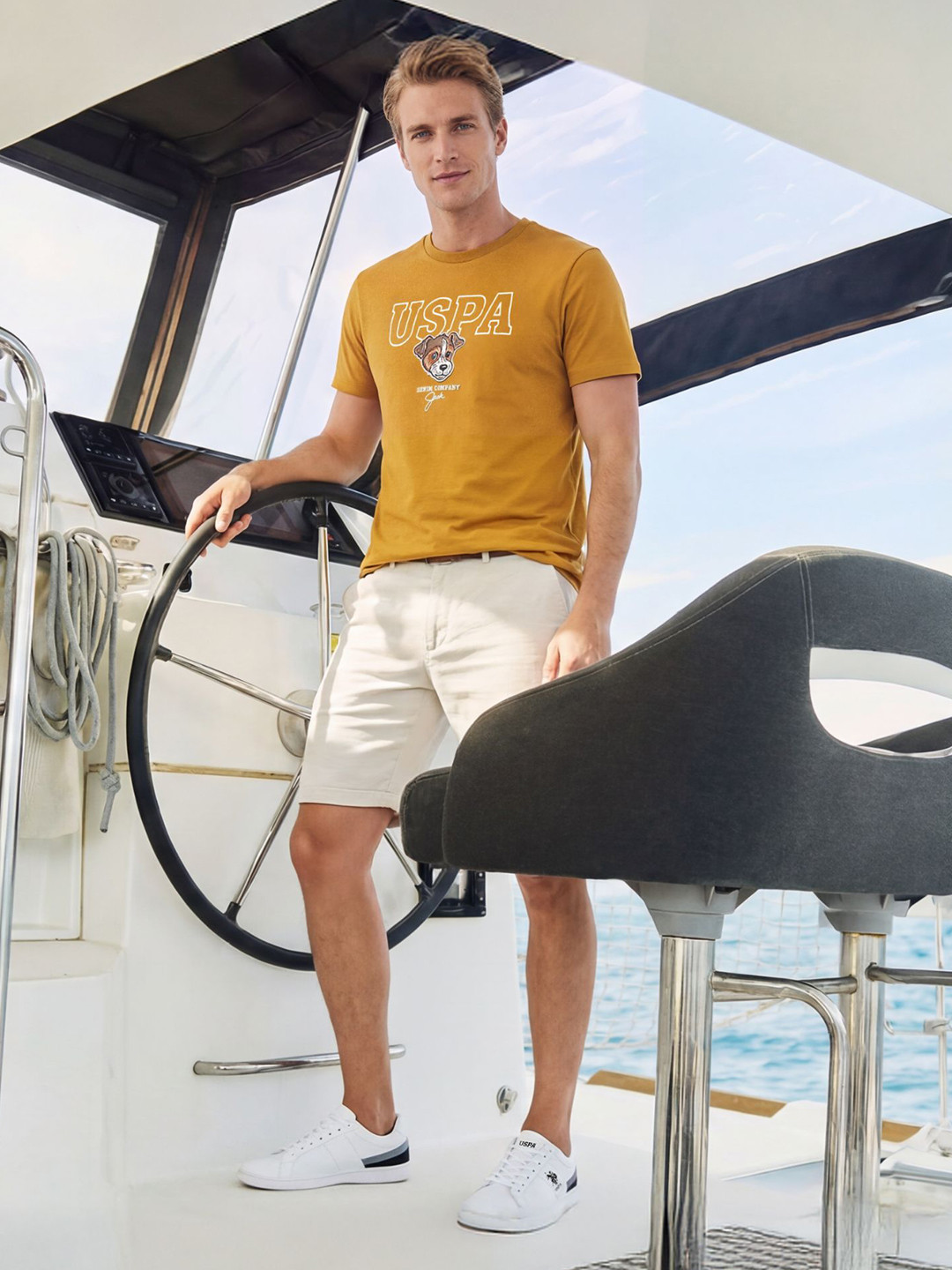 U.S. Polo Assn. Denim Co. Men Printed Slim Fit T-shirt