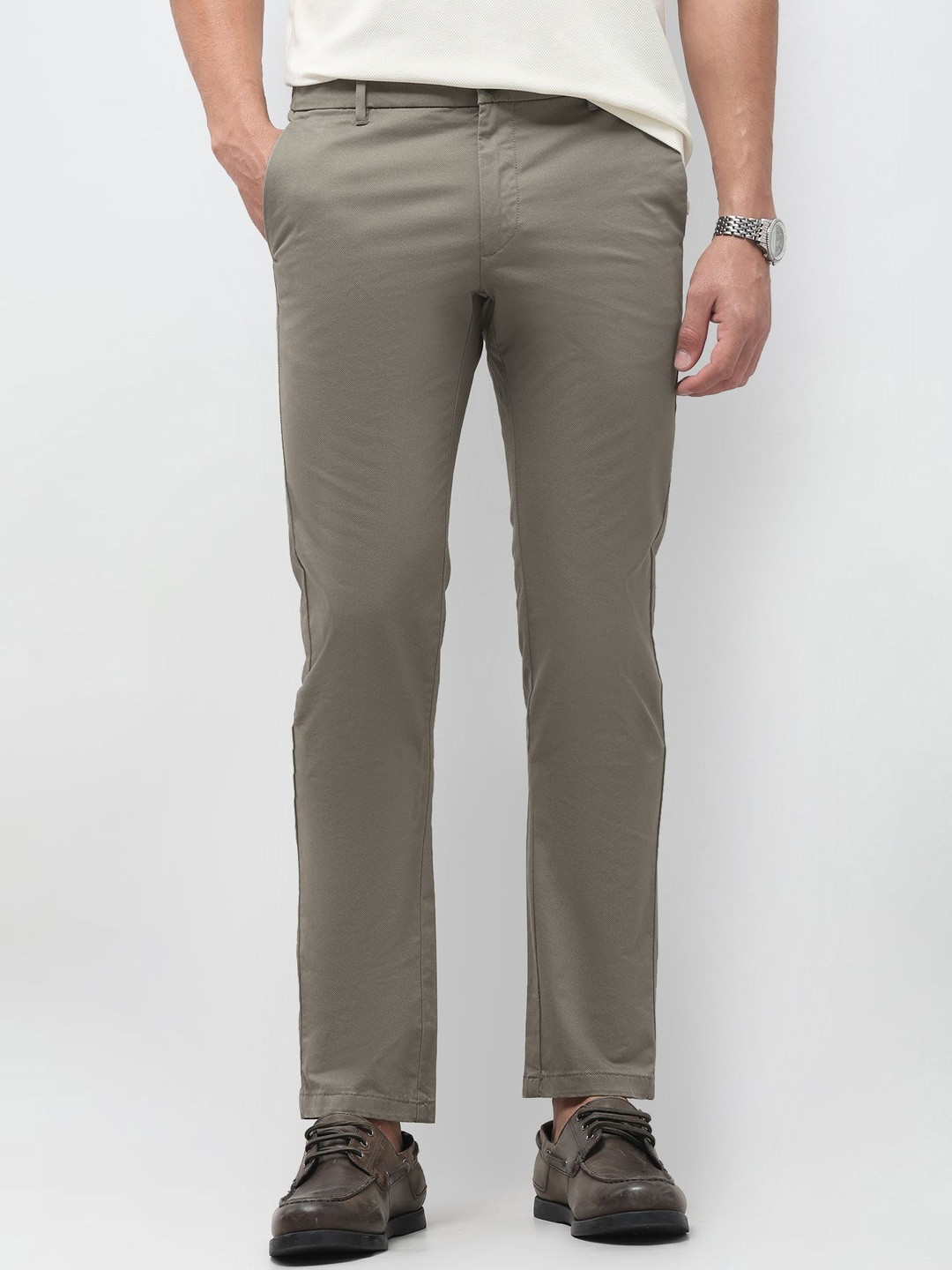 U.S. Polo Assn. Men Printed Slim Fit Chinos Trousers