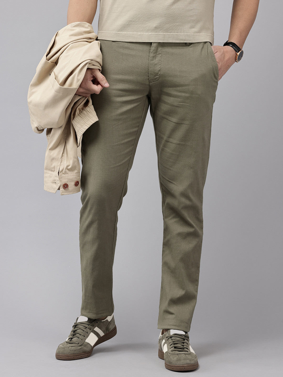 Blackberrys Men B-95 Slim Fit Chinos Trousers