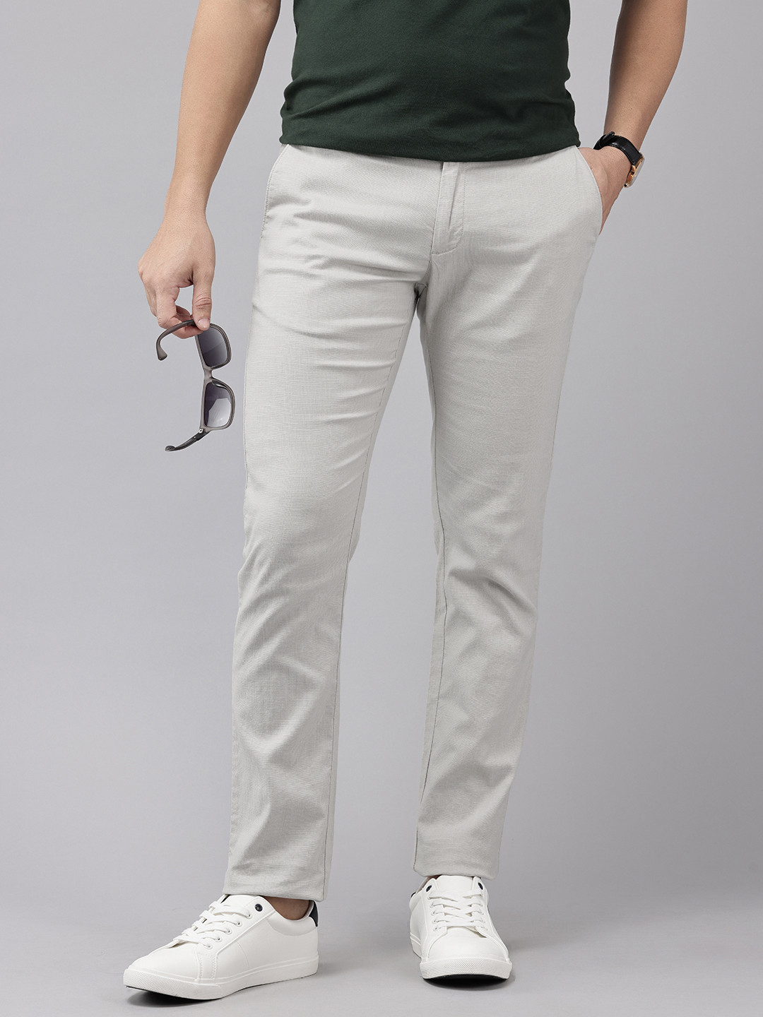 Blackberrys Men B-95 Slim Fit Chinos Trousers