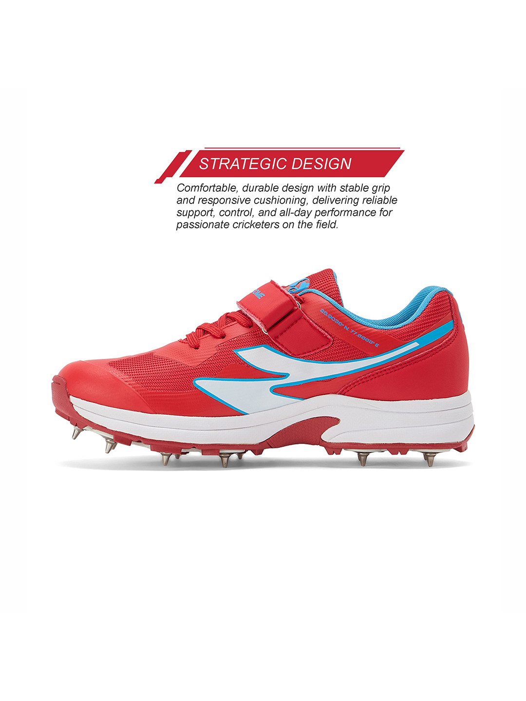 SG Vortex Spikes Neon Red - Elite Cricket Shoes with Max Traction & - Image 4
