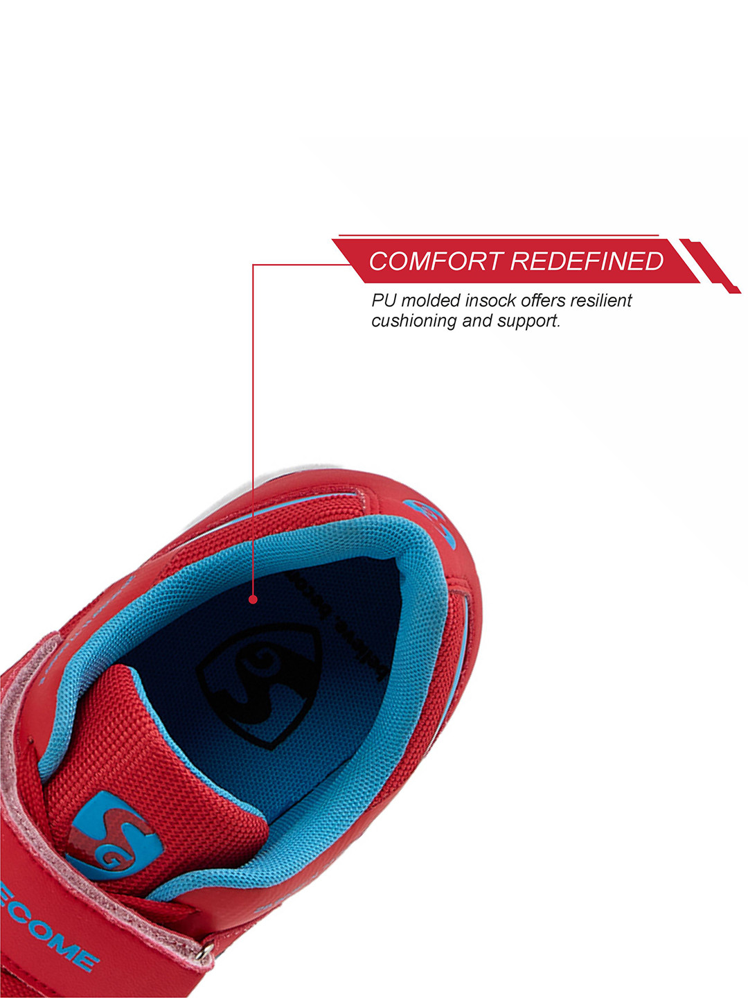 SG Vortex Spikes Neon Red - Elite Cricket Shoes with Max Traction & - Image 5