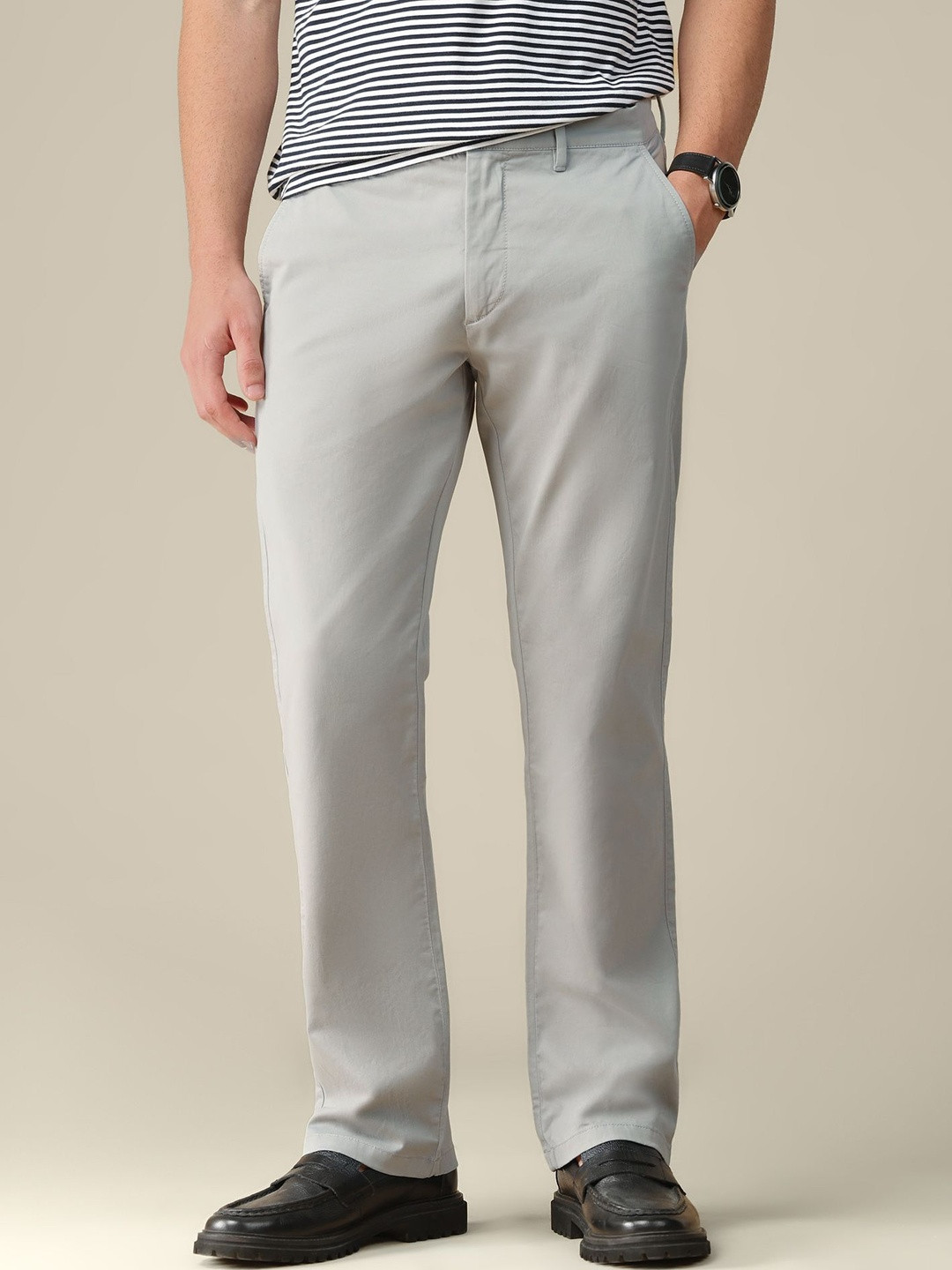 U.S. Polo Assn. Men Straight Fit Chinos Trousers