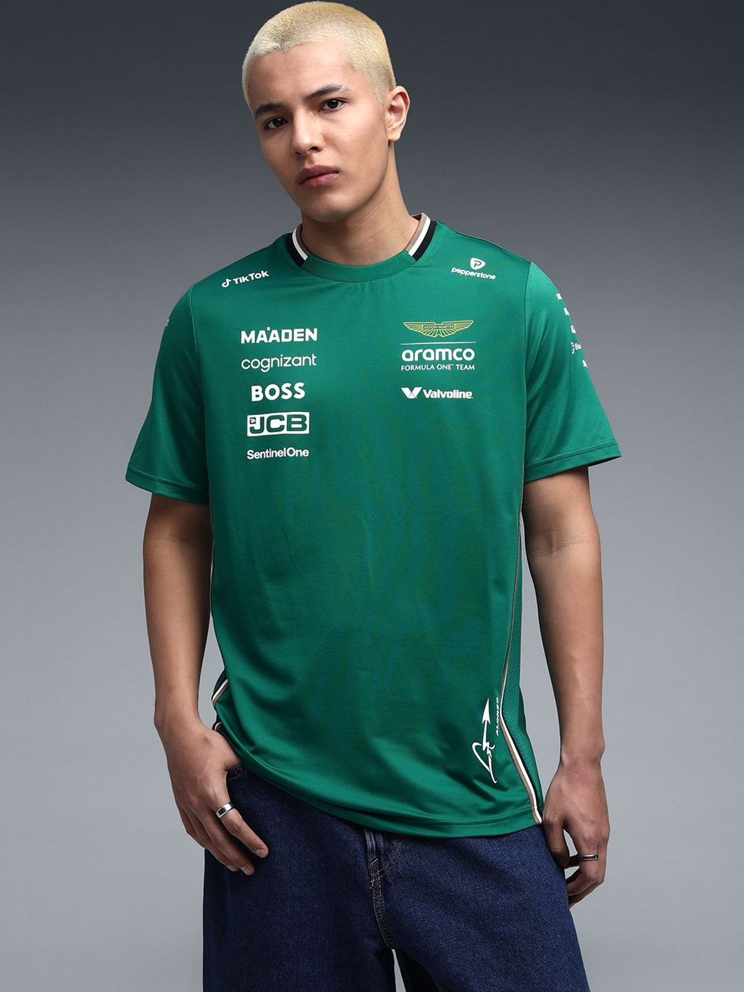 PUMA Motorsport ASTON MARTIN ARAMCO F1 Tee Printed T-shirt