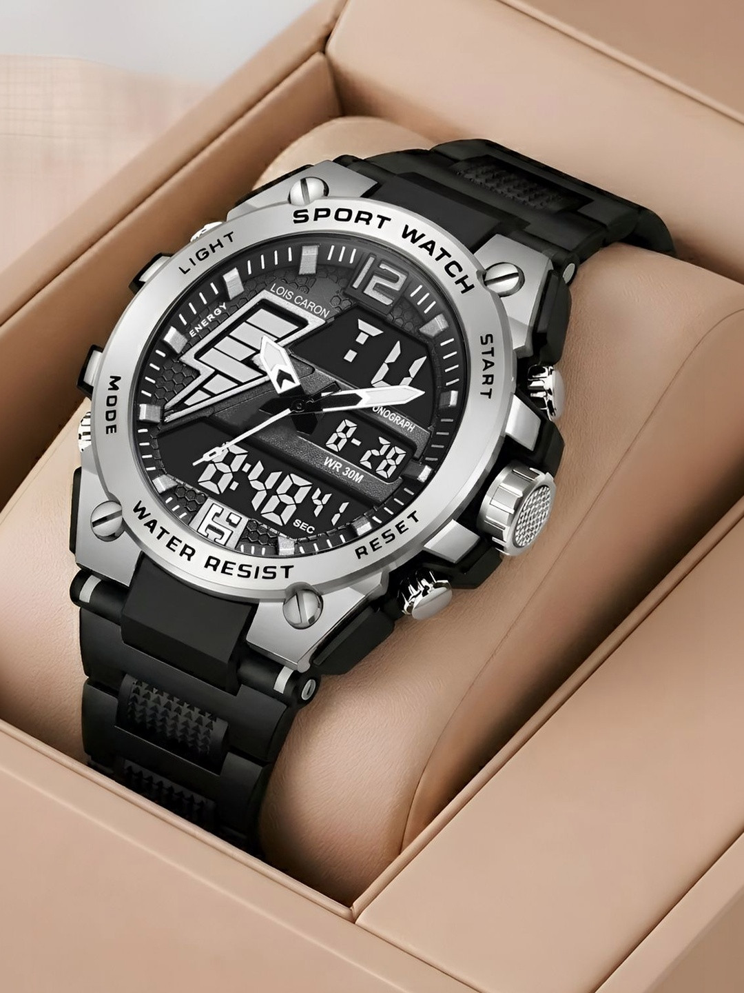 LOIS CARON Men Dial & Straps Analogue and Digital Chronograph Watch LCDA8024