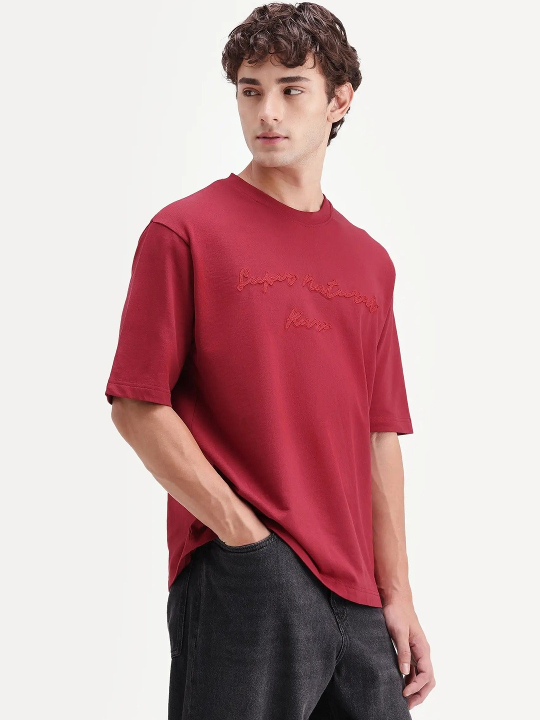 RARE RABBIT Men Typography T-shirt