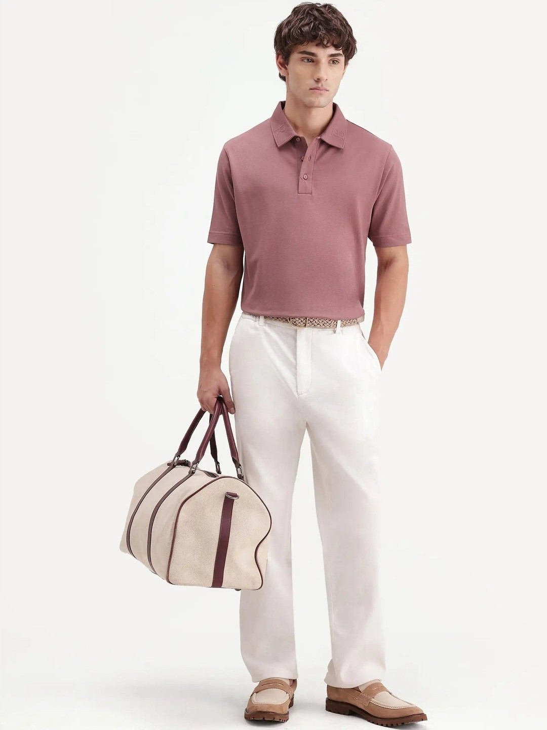 RARE RABBIT Men Polo Collar Short Sleeves T-shirt