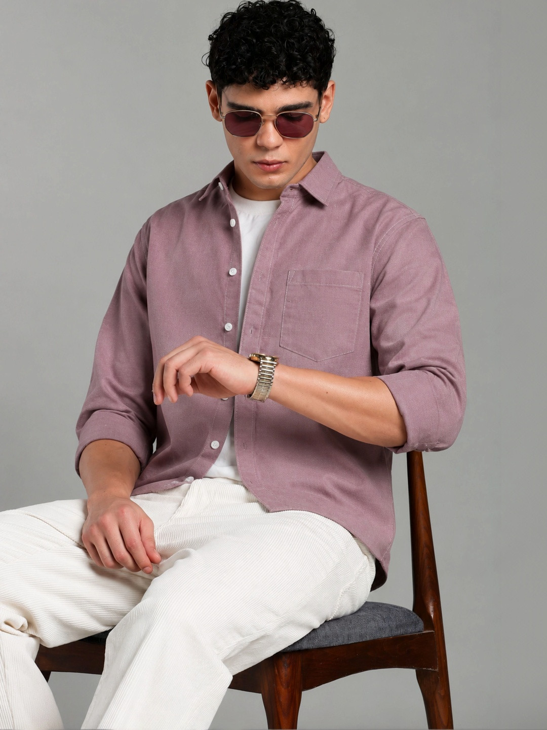 7TH LEGION Men Relaxed Sheer Casual Shirt - Image 6