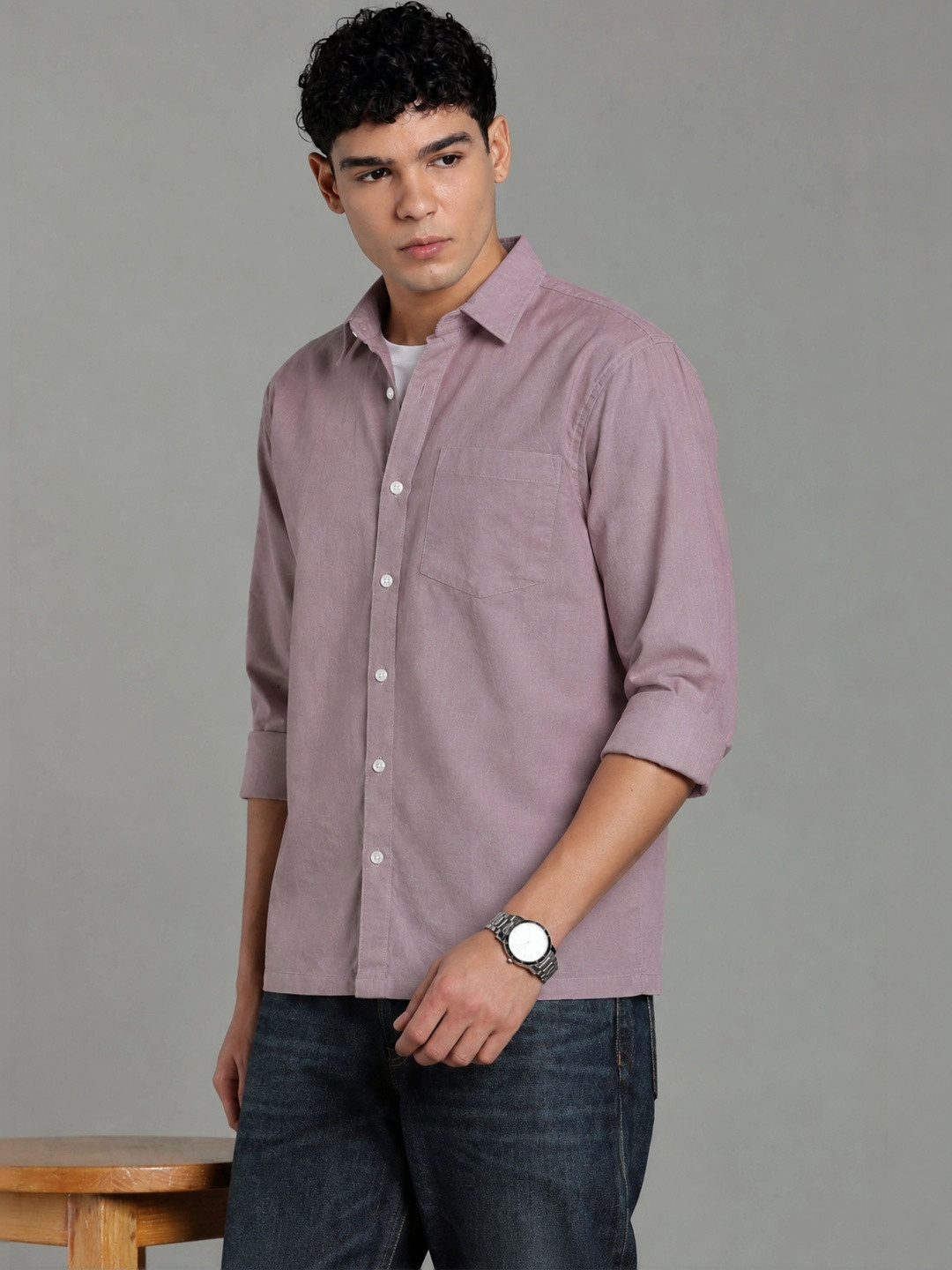 7TH LEGION Men Relaxed Sheer Casual Shirt - Image 3
