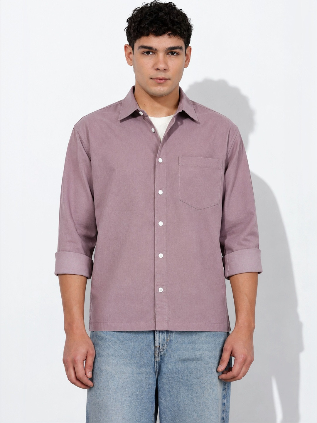 7TH LEGION Men Relaxed Sheer Casual Shirt - Image 2