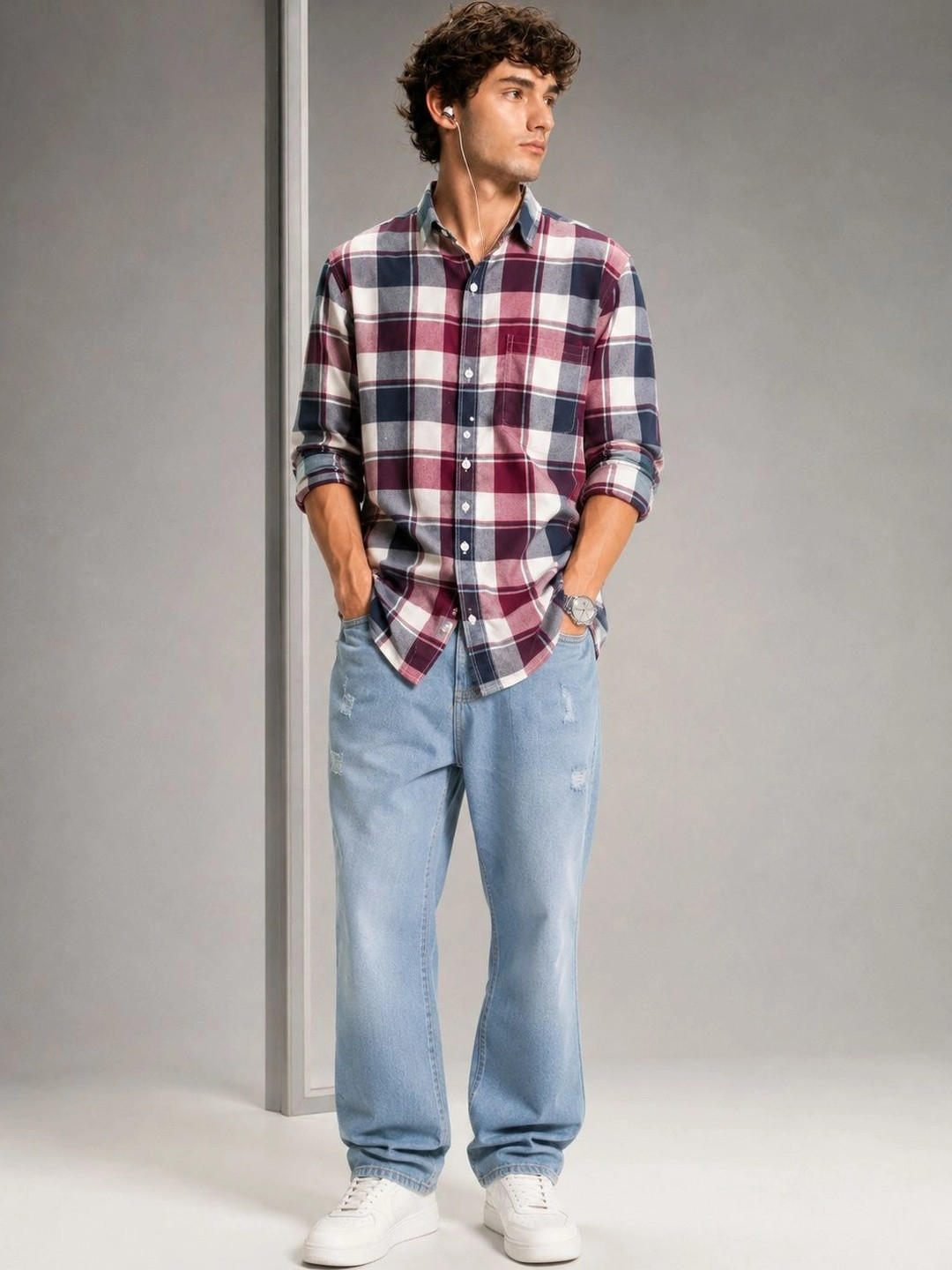 Roadster Men Classic Tartan Checks Checked Casual Shirt - Image 3