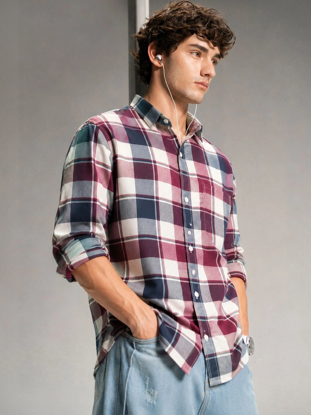 Roadster Men Classic Tartan Checks Checked Casual Shirt - Image 1