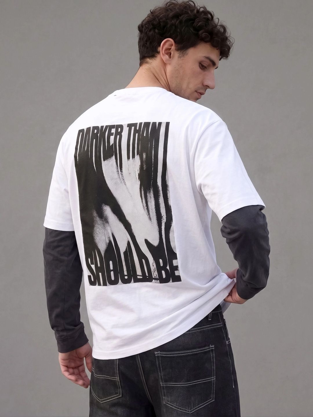 glitchez Men Typography Printed T-shirt - Image 1