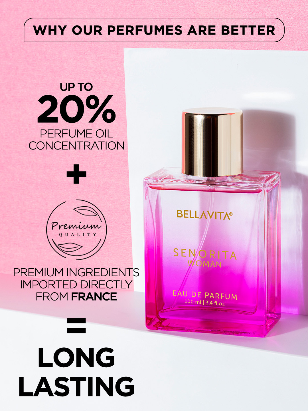 Bella Vita Organic Women Senorita Long-Lasting Eau de Parfum - 100ml - Image 4