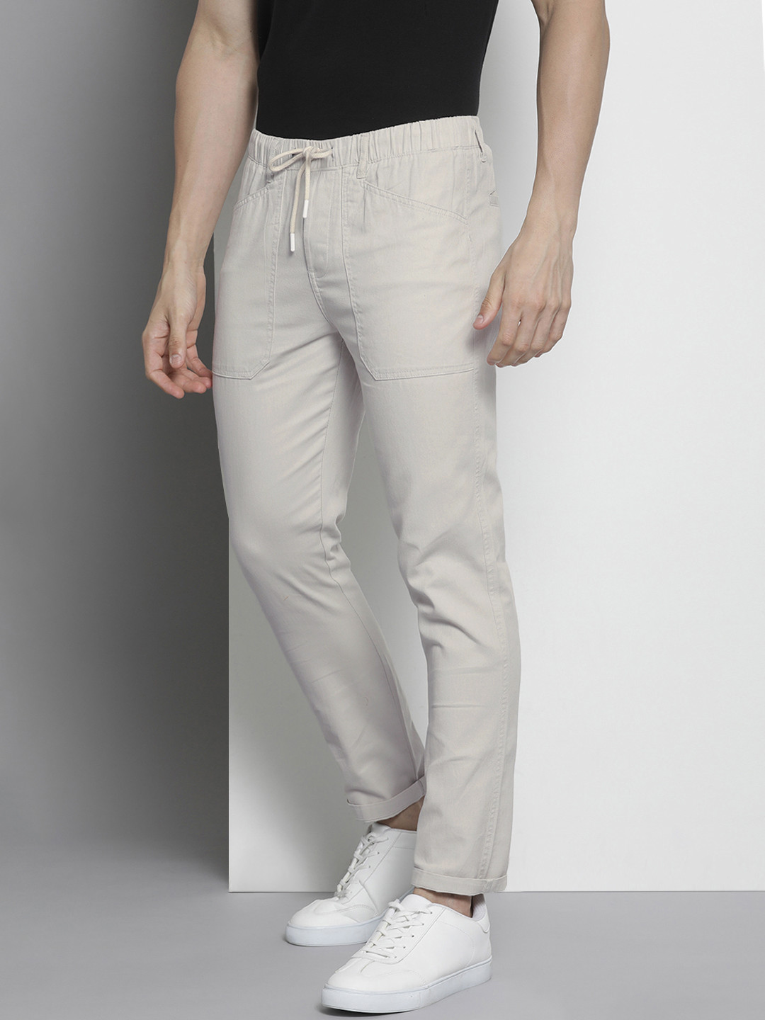 The Indian Garage Co Men Slim Fit Chinos Trousers - Image 2