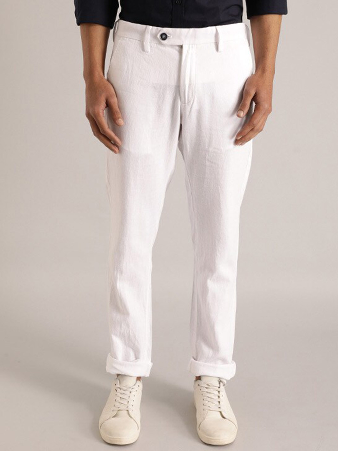 Indian Terrain Men Brooklyn Slim Fit Casual Chinos Trousers