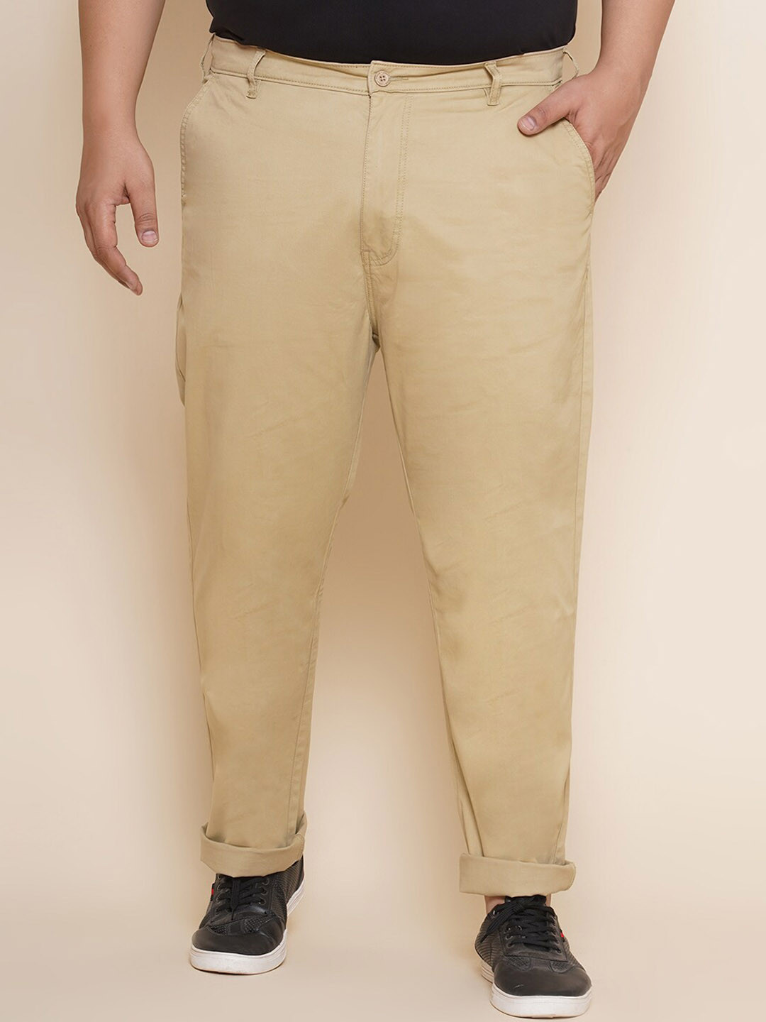 John Pride Men Plus Size Easy Wash Stretchable Chinos