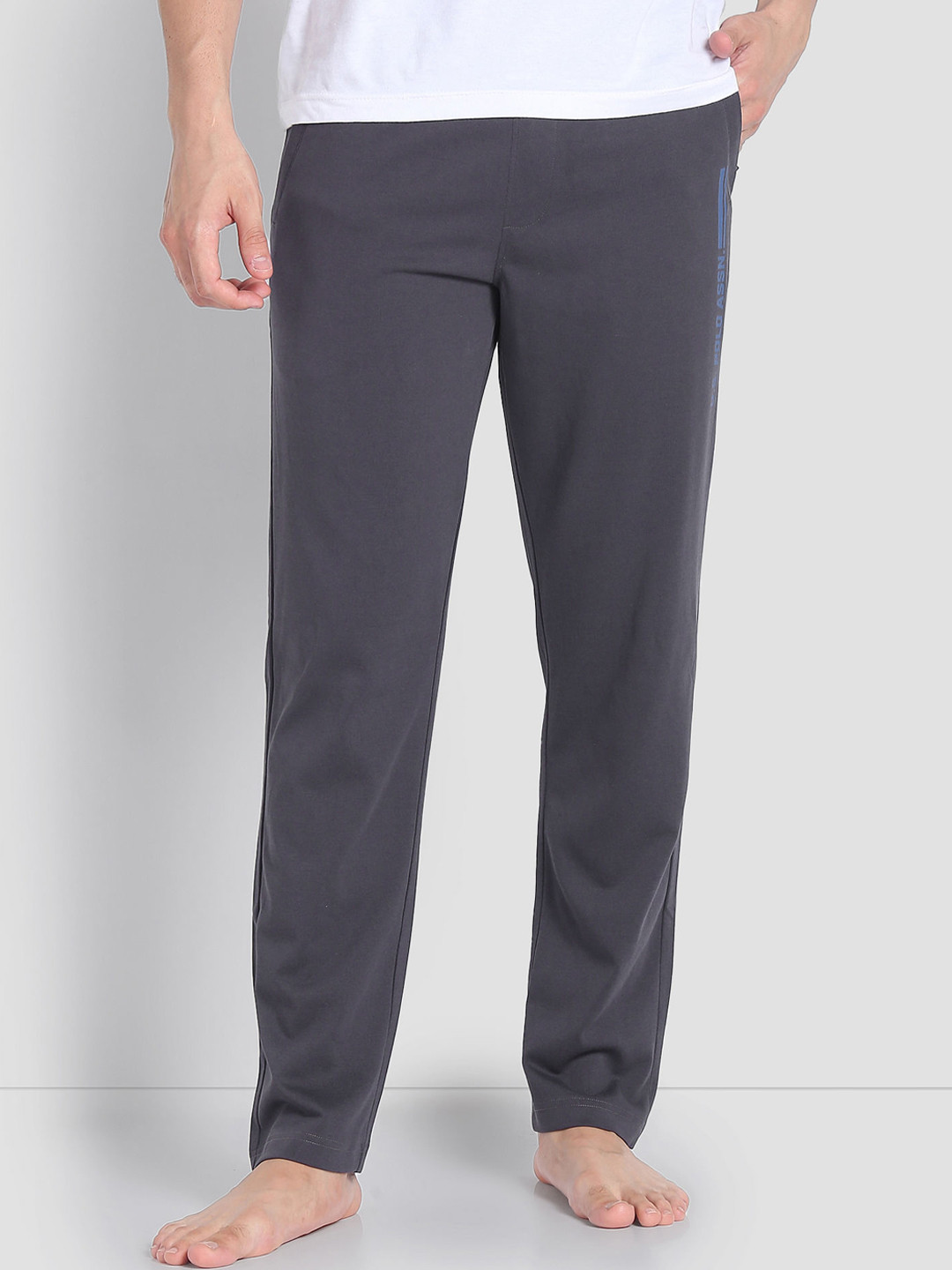 U.S. Polo Assn. Men Mid-Rise Cotton Lounge Track Pants