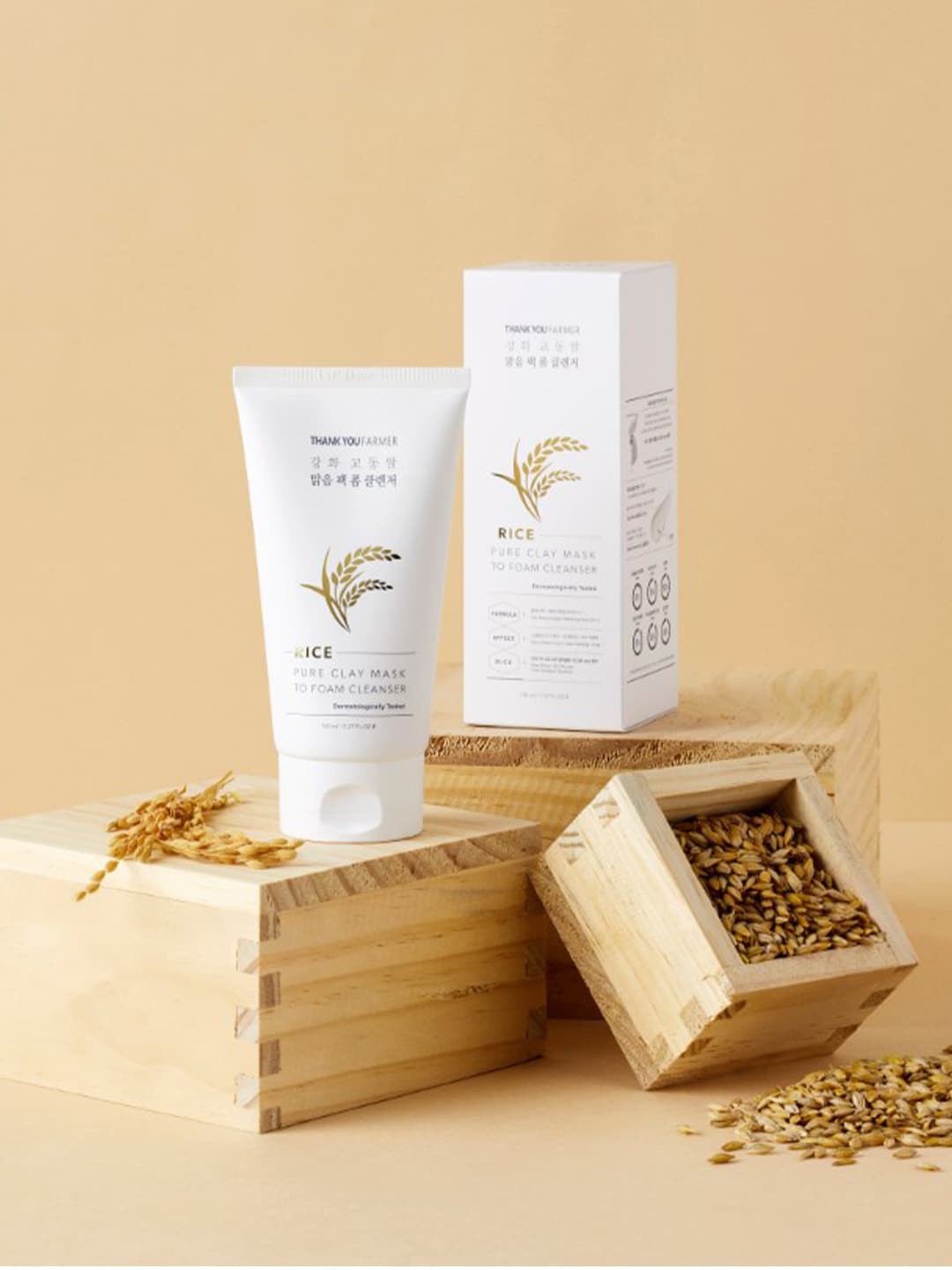 Thank You Farmer Rice Mask to Foam Cleanser with Rice Extract for Clear Skin - 150ml